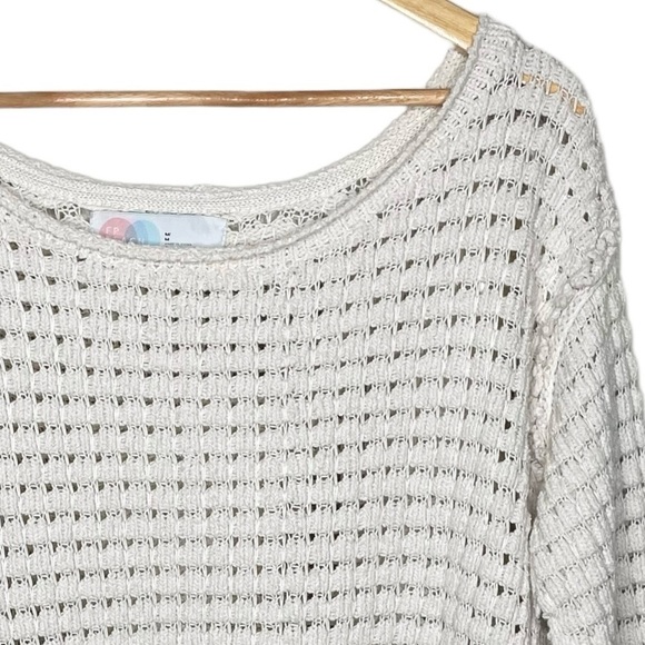 Free People FP Beach Coxy Knit Lightweight Sweater Ivory Medium - Picture 8 of 14